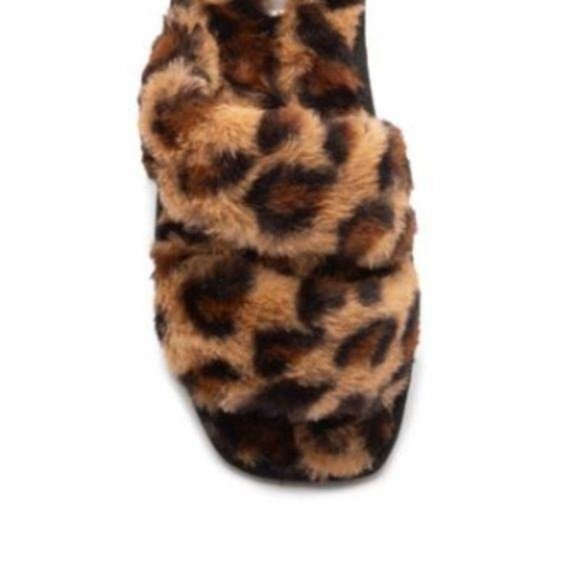 Leopard Square Toe Slippers - Picture 3 of 5